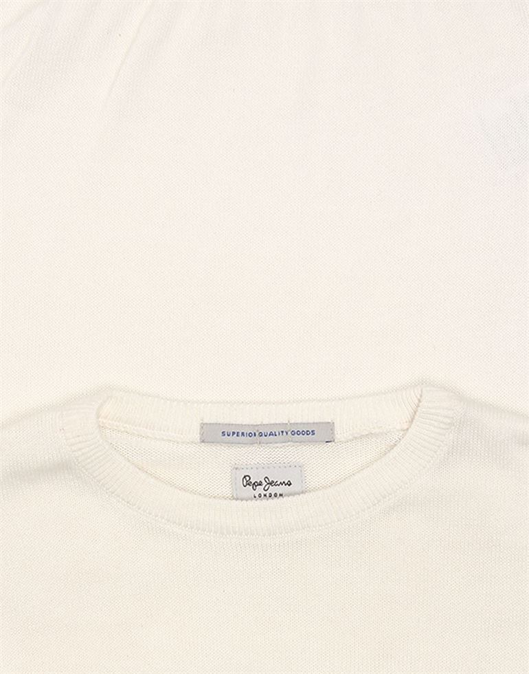Pepe Jeans Girls Solid Off White Sweater